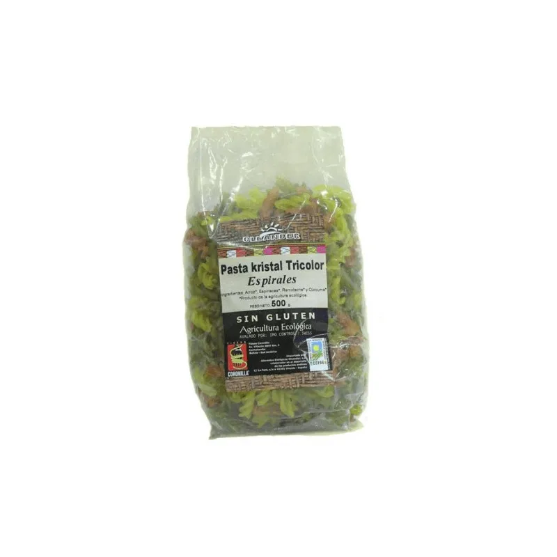 Espirales kristal tricolor arroz s/g 500 g, Oleander