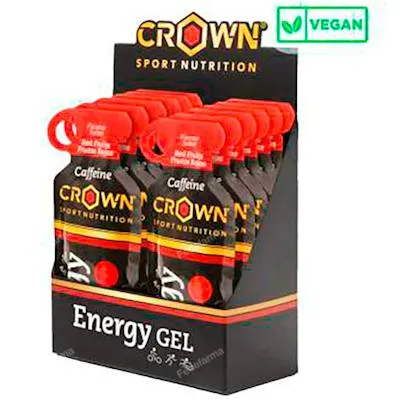 Energy gel frutos rojos + cafeina 12 x 40 g, Crown Sport Nutrition