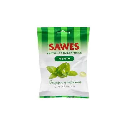Caramelos sin azúcar menta bolsa, Sawes