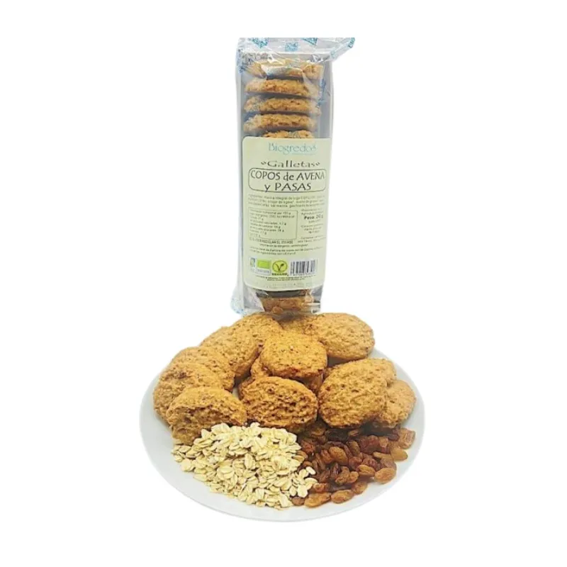Galletas copos avena y pasas, Biogredos