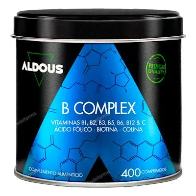 Vitamina B complex + vitamina C 400 comprimidos, Aldous Bio