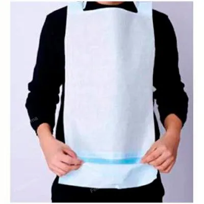 Babero desechable 36X66cm + bolsillo 10cm 160un, Cv Medica