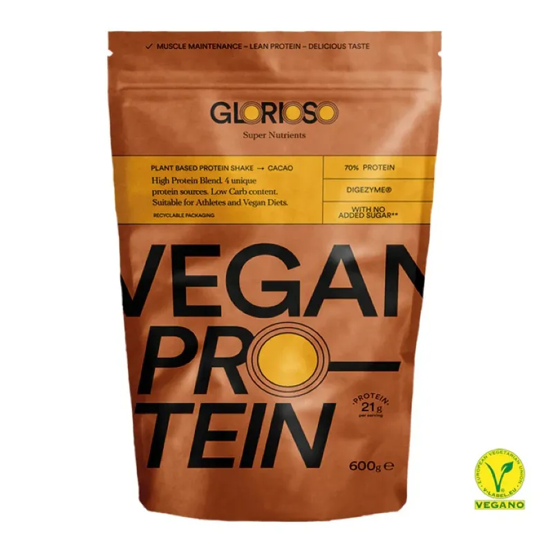 Vegan protein cocoa 600 g, Glorioso