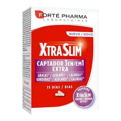 Xtraslim captador 3en1 60 cápsulas, Forte Pharma