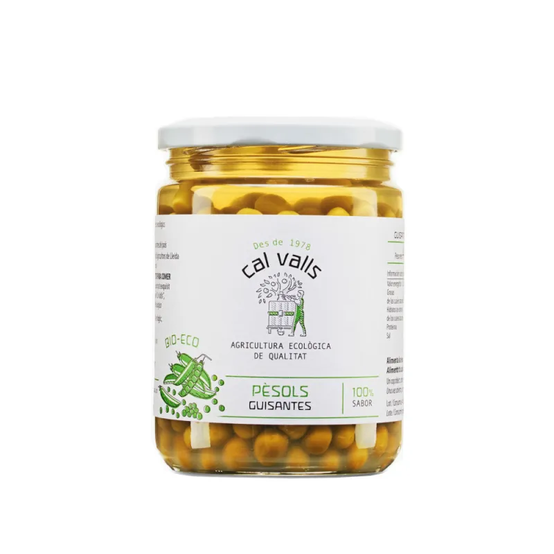 Guisantes cocidos BIO 410 g, Cal Valls