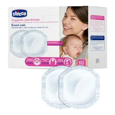 Wegwerp borstkompres absorb antibacterieel 60st, Chicco