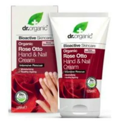 Crema de manos y uñas rosa de damasco 125 ml, Dr. Organic