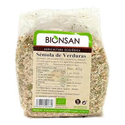 Semola de verduras BIO 400 g, Bionsan