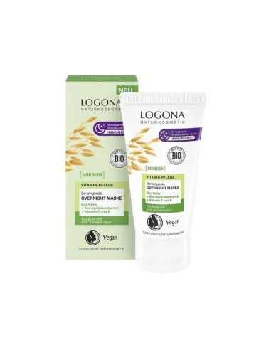 Mascarilla vitaminica calmante nocturna avena & vitamina F y e BIO, Logona