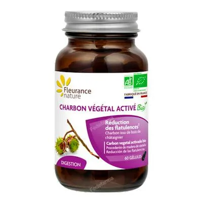 Carbón vegetal activado BIO 60 cápsulas, Fleurance Nature