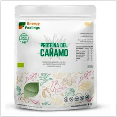 Proteína de cañamo sin gluten BIO 1 kg, Energy Feelings