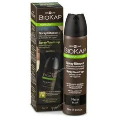 Retouchspray zwart 75 ml, Biokap