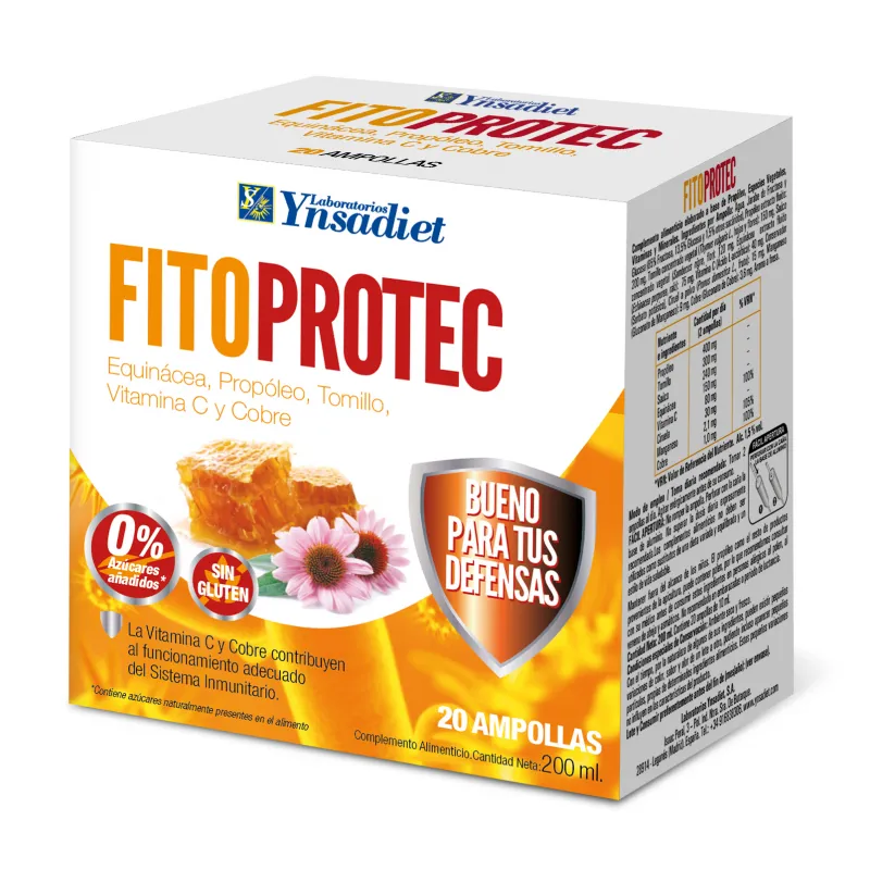 Fitoprotec + Echinacea 0 % Zucker 20 Ampullen, Ynsadiet