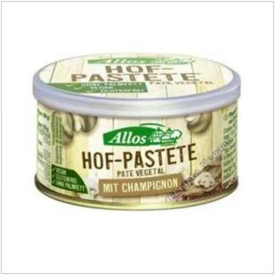 Pate vegetal con champiñones BIO 125 g, Allos