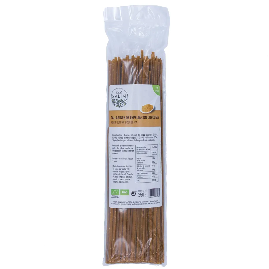 Dinkelnudeln mit Kurkuma BIO 250 g, Ecosalim
