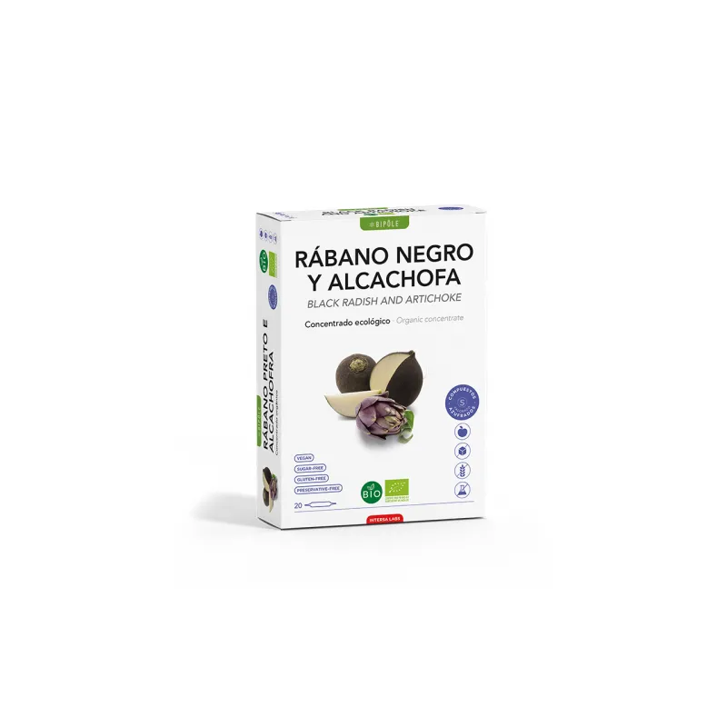 Bipole Radis noir et artichaut 20 ampoules, Intersa