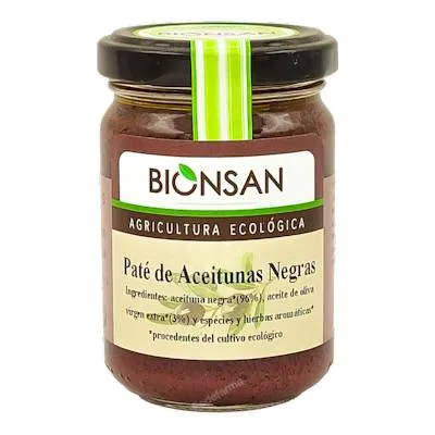 Pate de aceitunas negras BIO 140 g, Bionsan