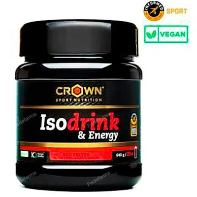 Isodrink & energy frutos rojos 640 g 20TOMAS 400 ml, Crown Sport Nutrition