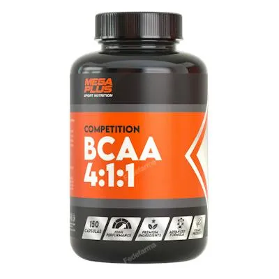 Bcaa 4:1:1 competition 150 cápsulas, Mega Plus