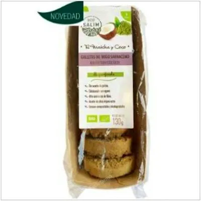 Biscotti di grano saraceno matcha cocco BIO 130 g, Eco Salim