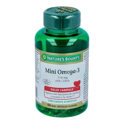 Mini omega 3 450 mg epa/dha 60 cápsulas, Nature´s Bounty