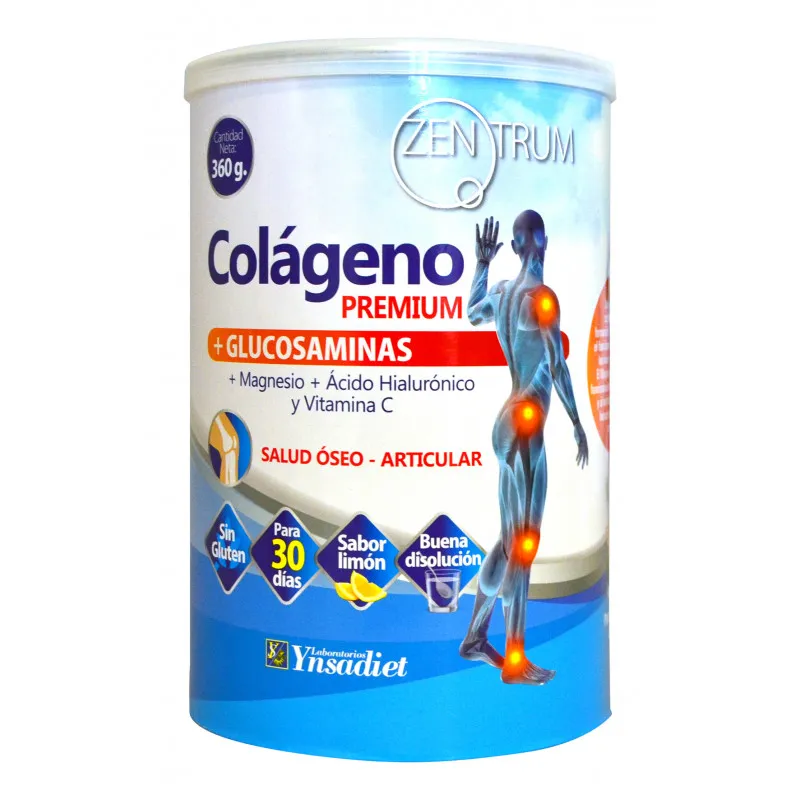 Colágeno premium+glucosamina limón 360 g, Zentrum