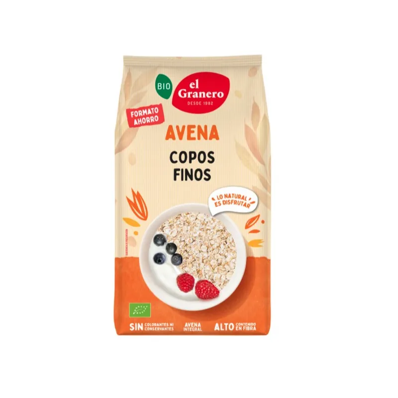 Copos avena finos 1.5k BIO, El Granero