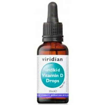 Virikid vit D3 400IU vegana 30 ml, Viridian