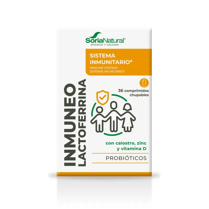 Inmuneo lactoferrina chupables soria nat 36 comprimidos, Soria Natural