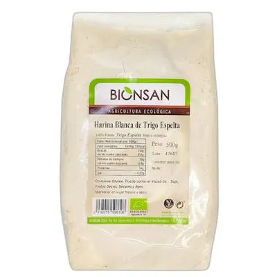 Harina de trigo espelta blanca BIO 500 g, Bionsan