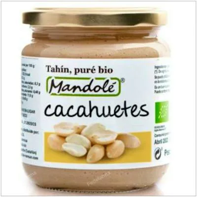 Puré de cacahuete tostado BIO 375 g, Mandole