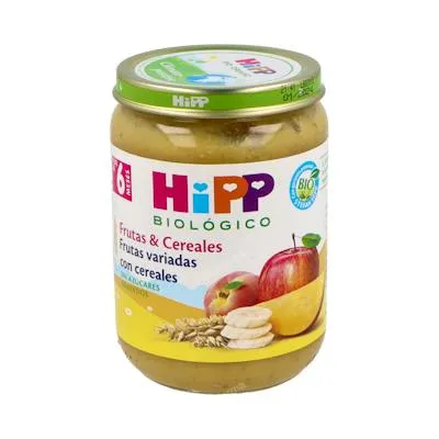 Potito frutas variadas con cereales 6mese BIO 190 g, Hipp