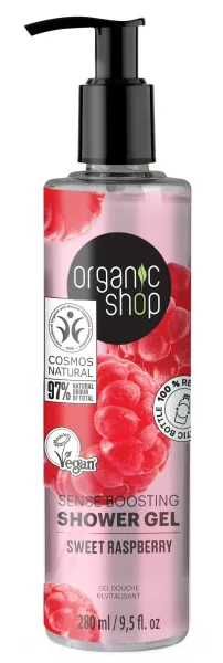 Mix gel de ducha renovador de frambuesa 280 ml, Organic Shop
