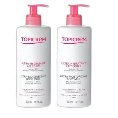 Ultra hydratant lait corps 2 x 500 ml, Topicrem