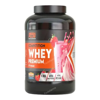 Whey premium competition fresa 1 kg, Mega Plus