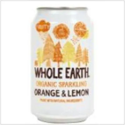 Refresco de naranja y limón BIO 330 ml, Whole Earth