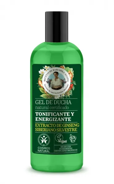 Gel douche énergisant et tonifiant Green 260 ml, Agafia