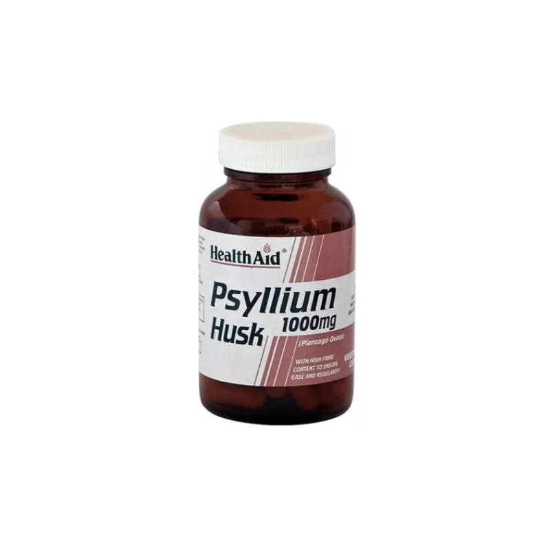 Psyllium husk 1000 mg 60 cápsulas, Health Aid