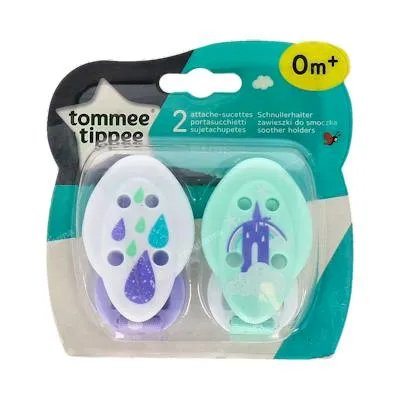Broche sujeta chupete clip C/ cinta +0 M 2 un, Tommee Tippee