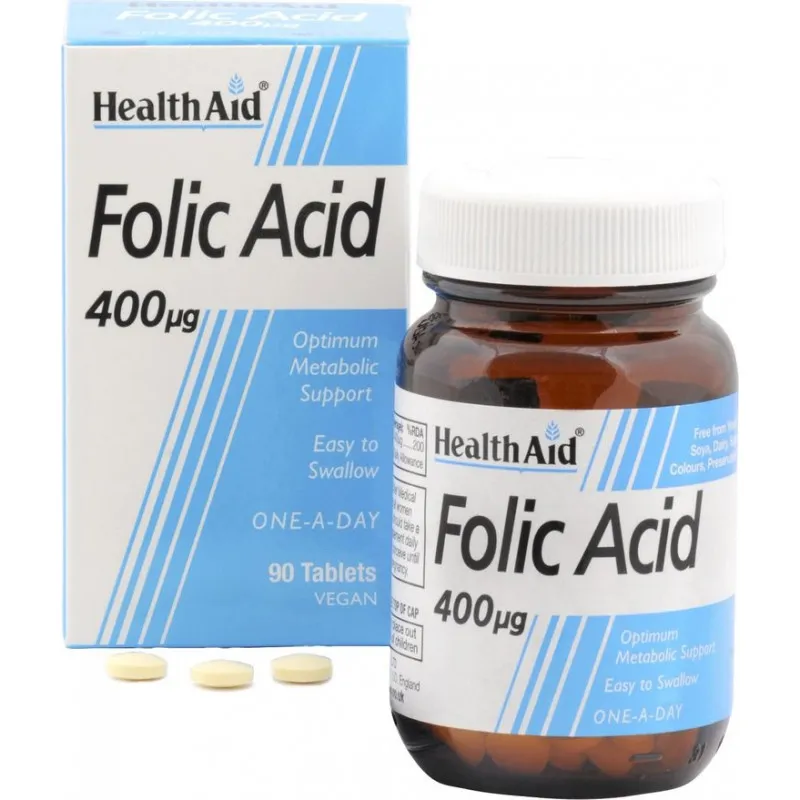 Ácido fólico 90 comprimidos, Health Aid