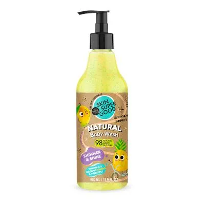 Gel de ducha natural shimmer -shine 500 ml, Skin Super Good