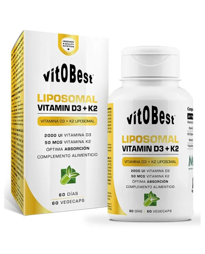 Vitamina d3+k2 liposomal 60vegecaps vitobest, Vit.o.best