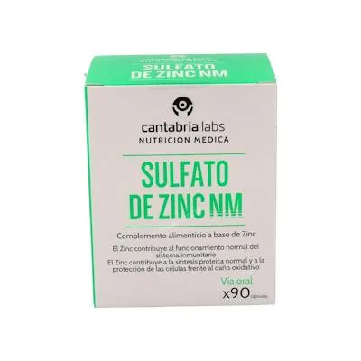 Sulfato de zinc 90 cápsulas, Nm