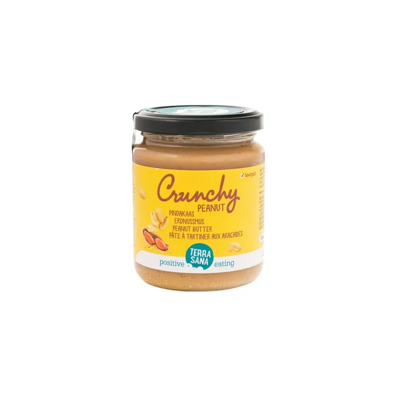 Crema cacahuete crunchy terrasana BIO 500 g, Terra Sana