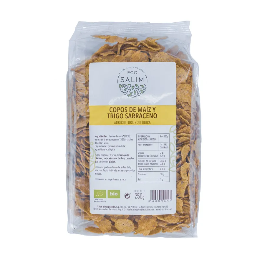 Maisflocken und Buchweizenflocken BIO 250 g, Ecosalim