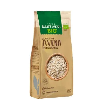 Copos de avena integral BIO 500 g, Santiveri