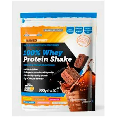 Shake protéiné 100% whey saveur brownie au chocolat 900 g, Named Sport