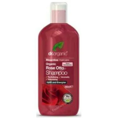 Champú rosa de damasco 265 ml, Dr. Organic