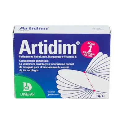 Artidim uc-ii 30 cápsulas, Dimefar