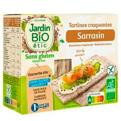 Cracker de trigo sarraceno sin gluten BIO 150 g, Jardin Bio